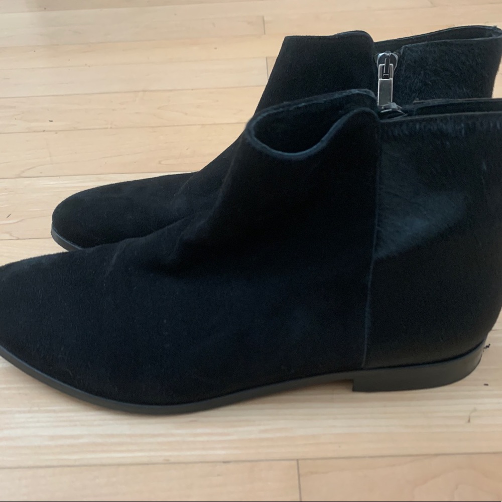 Comptoir des Cotonniers black fur/suede ankle boot